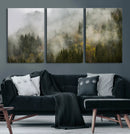 Misty Mountain Canvas Print, Foggy Pine Trees Nature Wall by MyGreatCanvas | Canvas Wall Art Prints | Photo Prints & Wall Decor