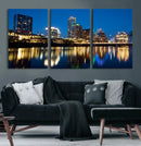 Austin Skyline Wall Art Canvas Print, Austin Downtown Night by MyGreatCanvas | Canvas Wall Art Prints | Photo Prints & Wall Decor