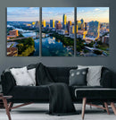Austin Skyline Wall Art Canvas Print, Austin Downtown Night by MyGreatCanvas | Canvas Wall Art Prints | Photo Prints & Wall Decor