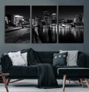 Boston Wall Art Canvas Print, Boston City Downtown Night by MyGreatCanvas | Canvas Wall Art Prints | Photo Prints & Wall Decor