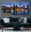 Boston Wall Art Canvas Print, Boston City Downtown Night by MyGreatCanvas | Canvas Wall Art Prints | Photo Prints & Wall Decor