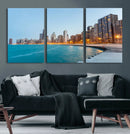 Chicago Wall Art Canvas Print, Chicago City Downtown Night by MyGreatCanvas | Canvas Wall Art Prints | Photo Prints & Wall Decor
