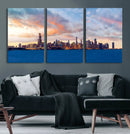 Chicago Wall Art Canvas Print - Chicago City Downtown Night by MyGreatCanvas | Canvas Wall Art Prints | Photo Prints & Wall Decor