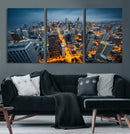 Chicago Wall Art Canvas Print - Chicago City Downtown Night by MyGreatCanvas | Canvas Wall Art Prints | Photo Prints & Wall Decor