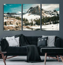 Snowy Mountain Wall Art Canvas Print, Alpine Pine Forest by MyGreatCanvas | Canvas Wall Art Prints | Photo Prints & Wall Decor