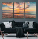 Sunset Beach Wall Art Canvas Print – Soft Coastal by MyGreatCanvas | Canvas Wall Art Prints | Photo Prints & Wall Decor
