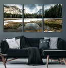 Yosemite Valley Mountain Wall Art Canvas Print, Granite by MyGreatCanvas | Canvas Wall Art Prints | Photo Prints & Wall Decor