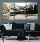 Lake Braies Alpine Landscape Wall Art Canvas Print, by MyGreatCanvas | Canvas Wall Art Prints | Photo Prints & Wall Decor
