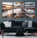 Rocky Coast Ocean Sunset Wall Art Canvas Print, Dramatic by MyGreatCanvas | Canvas Wall Art Prints | Photo Prints & Wall Decor