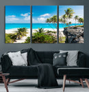 Tropical Beach Wall Art Canvas Print, Palm Tree Ocean by MyGreatCanvas | Canvas Wall Art Prints | Photo Prints & Wall Decor