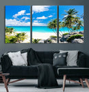 Tropical Beach Wall Art Canvas Print, Palm Tree Ocean by MyGreatCanvas | Canvas Wall Art Prints | Photo Prints & Wall Decor