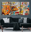 Basquiat Style Bull Graffiti Wall Art Canvas Print, Street by MyGreatCanvas | Canvas Wall Art Prints | Photo Prints & Wall Decor