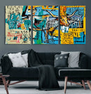 Basquiat Style Bird Bull Graffiti Wall Art Canvas Print, by MyGreatCanvas | Canvas Wall Art Prints | Photo Prints & Wall Decor
