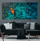 Turquoise Ocean Boat Wall Art Canvas Print by MyGreatCanvas | Canvas Wall Art Prints | Photo Prints & Wall Decor