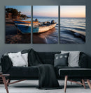 Coastal Fishing Boats Wall Art Canvas Print, Sunset Beach by MyGreatCanvas | Canvas Wall Art Prints | Photo Prints & Wall Decor