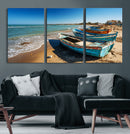 Coastal Fishing Boats Wall Art Canvas Print, Sunset Beach by MyGreatCanvas | Canvas Wall Art Prints | Photo Prints & Wall Decor