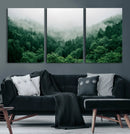Misty Pine Forest Wall Art Canvas Print, Foggy Evergreen by MyGreatCanvas | Canvas Wall Art Prints | Photo Prints & Wall Decor