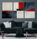 Navy Red Abstract Wall Art Canvas Print, Modern Luxury by MyGreatCanvas | Canvas Wall Art Prints | Photo Prints & Wall Decor