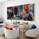 Graffiti Baseball Player Street Art Wall Art Canvas Print