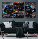 Graffiti American Football Player Street Art Wall Art Canvas by MyGreatCanvas | Canvas Wall Art Prints | Photo Prints & Wall Decor