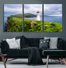 Coastal Lighthouse Wall Art Canvas Print, Cliffside Ocean by MyGreatCanvas | Canvas Wall Art Prints | Photo Prints & Wall Decor