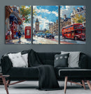 London City Street Wall Art Canvas Print, Big Ben & Red Bus by MyGreatCanvas | Canvas Wall Art Prints | Photo Prints & Wall Decor