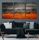 Black Orange Abstract Wall Art Canvas Print Modern Textured by MyGreatCanvas | Canvas Wall Art Prints | Photo Prints & Wall Decor