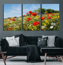 Wildflower Meadow Wall Art Canvas Print – Colorful Poppy and by MyGreatCanvas | Canvas Wall Art Prints | Photo Prints & Wall Decor