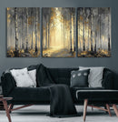 Abstract Birch Forest Wall Art Canvas Print – Modern Gold by MyGreatCanvas | Canvas Wall Art Prints | Photo Prints & Wall Decor