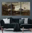 Adolf Dressler Landscape of the Oder River Wall Art Canvas by MyGreatCanvas | Canvas Wall Art Prints | Photo Prints & Wall Decor