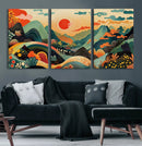 Yayoi Kusama Boho Mountain Landscape Large Wall Art, by MyGreatCanvas | Canvas Wall Art Prints | Photo Prints & Wall Decor