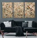 Vintage Birds and Flowers Wall Art Canvas Print, Botanical by MyGreatCanvas | Canvas Wall Art Prints | Photo Prints & Wall Decor