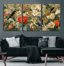 Vintage Birds and Flowers Wall Art Canvas Print, Botanical by MyGreatCanvas | Canvas Wall Art Prints | Photo Prints & Wall Decor