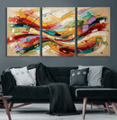 Geometric Abstract Wall Art Canvas Print, Orange Blue by MyGreatCanvas | Canvas Wall Art Prints | Photo Prints & Wall Decor