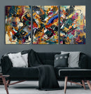 Geometric Abstract Wall Art Canvas Print, Orange Blue by MyGreatCanvas | Canvas Wall Art Prints | Photo Prints & Wall Decor