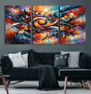 Geometric Abstract Wall Art Canvas Print, Orange Blue by MyGreatCanvas | Canvas Wall Art Prints | Photo Prints & Wall Decor