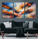 Lyrical Abstraction Wall Art Canvas Print, Orange Blue by MyGreatCanvas | Canvas Wall Art Prints | Photo Prints & Wall Decor