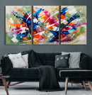 Geometric Abstract Wall Art Canvas Print, Orange Blue by MyGreatCanvas | Canvas Wall Art Prints | Photo Prints & Wall Decor