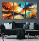 Lyrical Abstract Wall Art Canvas Print, Orange Blue Abstract by MyGreatCanvas | Canvas Wall Art Prints | Photo Prints & Wall Decor