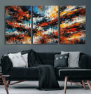 Lyrical Abstrac Wall Art Canvas Print, Orange Blue Abstract by MyGreatCanvas | Canvas Wall Art Prints | Photo Prints & Wall Decor