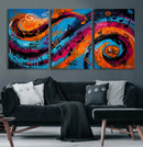 Geometric Abstract Wall Art Canvas Print, Orange Blue by MyGreatCanvas | Canvas Wall Art Prints | Photo Prints & Wall Decor