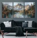 Drip Style Forest Lake Gold Art — Abstract Expressionist by MyGreatCanvas | Canvas Wall Art Prints | Photo Prints & Wall Decor