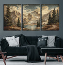 Drip Style Forest Lake Gold Art — Abstract Expressionist by MyGreatCanvas | Canvas Wall Art Prints | Photo Prints & Wall Decor
