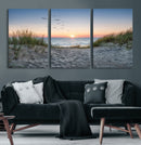 Sandy Dune Path Sunset Canvas Wall Art — Seagulls Beach by MyGreatCanvas | Canvas Wall Art Prints | Photo Prints & Wall Decor