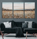 Neutral Wildflower Field Canvas Wall Art — Beige Earth Tone by MyGreatCanvas | Canvas Wall Art Prints | Photo Prints & Wall Decor