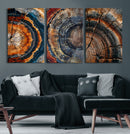 Tree Ring Canvas Wall Art, Wood Cross Section Triptych by MyGreatCanvas | Canvas Wall Art Prints | Photo Prints & Wall Decor