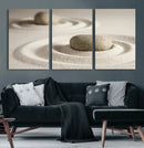 Zen Garden Stone Sand Canvas | Japanese Rock Garden Wall Art by MyGreatCanvas | Canvas Wall Art Prints | Photo Prints & Wall Decor