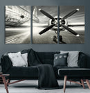 Vintage Airplane Wall Art Canvas Print, Black and White by MyGreatCanvas | Canvas Wall Art Prints | Photo Prints & Wall Decor
