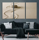 Zen Garden Stone Sand Canvas | Japanese Rock Garden Wall Art by MyGreatCanvas | Canvas Wall Art Prints | Photo Prints & Wall Decor
