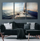 Sailboat Wall Art Canvas Print, Ocean Sunset Sailing Framed by MyGreatCanvas | Canvas Wall Art Prints | Photo Prints & Wall Decor